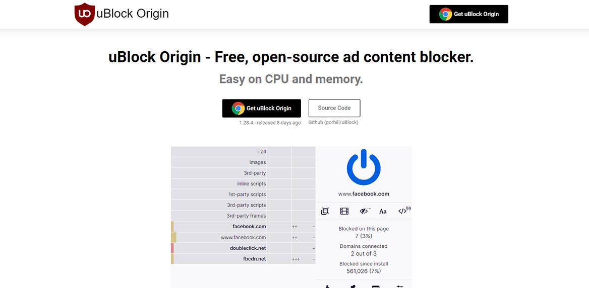 ublock origin website