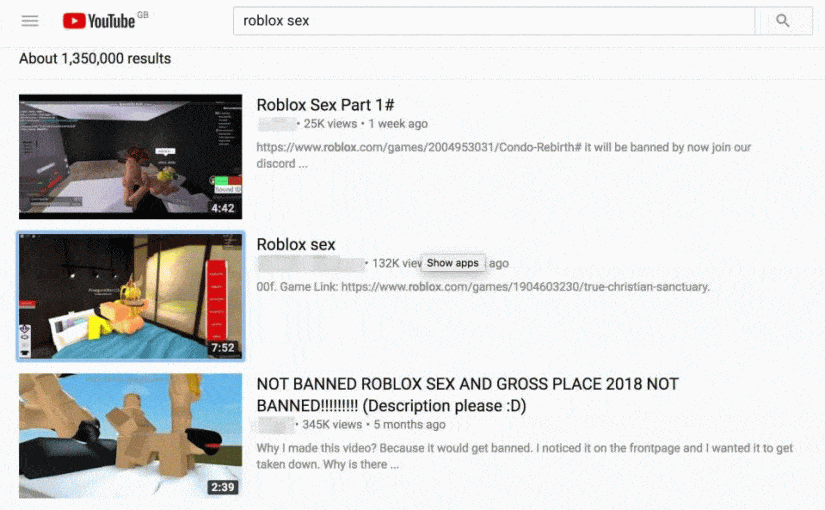 825px x 510px - Roblox porn is taking over Youtube | Porn Dude â€“ Blog