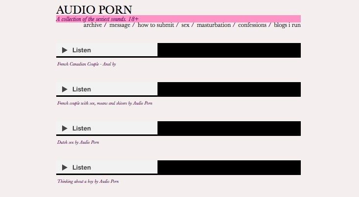 Audio Porn Sites