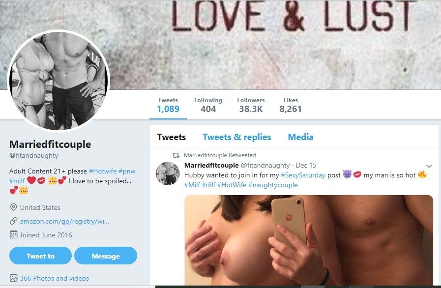 This account is owned by a man and his hot wife