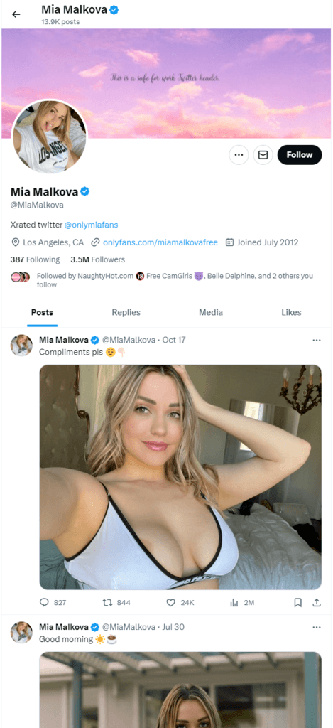 twitters adult universe revealing the top 10 most followed pornstars 9