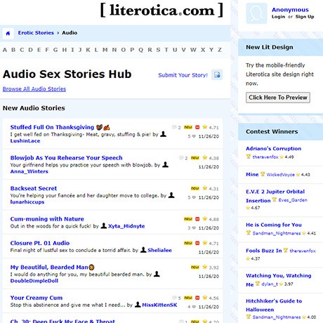 460px x 460px - Literotica Audio & 22+ ASMR Porn Sites Like Literotica.com