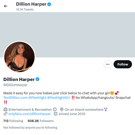 Dillion Harper Twitter