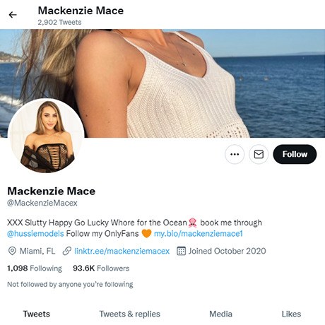 Mackenzie Ann Xnxx Com - Mackenzie Mace & 265+ Twitter Porn Accounts Like Twitter.com