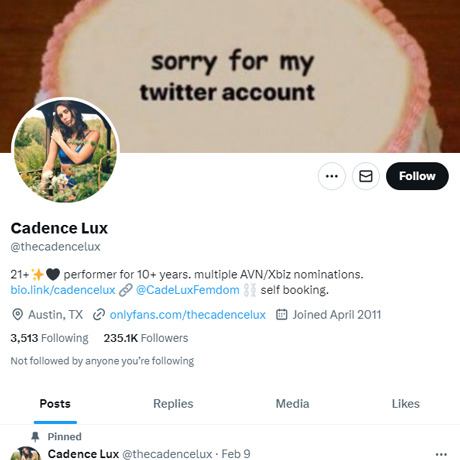 Cadence Lux Twitter