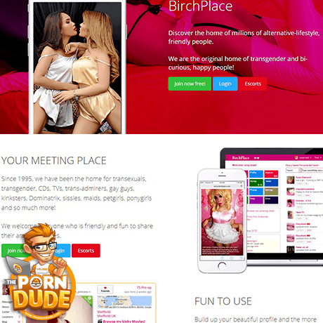 Shemales Kissing Guys - BirchPlace & 8+ Shemale Porn Sites Like Birchplace.com