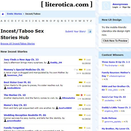 460px x 460px - Literotica Incest Stories & 21+ Incest Porn Sites Like Literotica.com