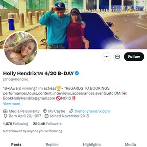 Holly Hendrix Twitter