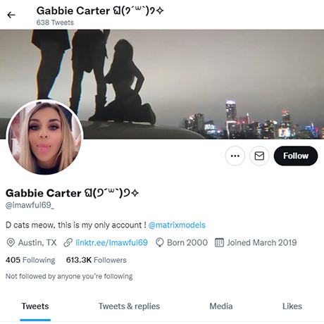 Gabbie Carter Twitter