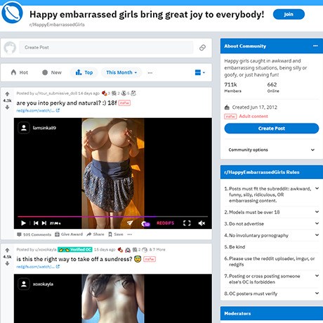Reddit female embarrassed nude 