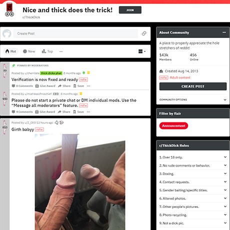 460px x 460px - Thick Dick & 23+ Porn for Women Sites Like R/ThickDick