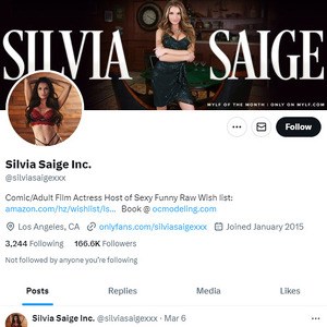 Silvia Saige Twitter