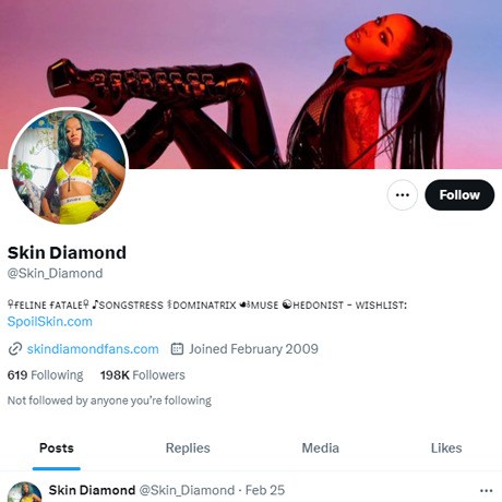 Skin Diamond Twitter